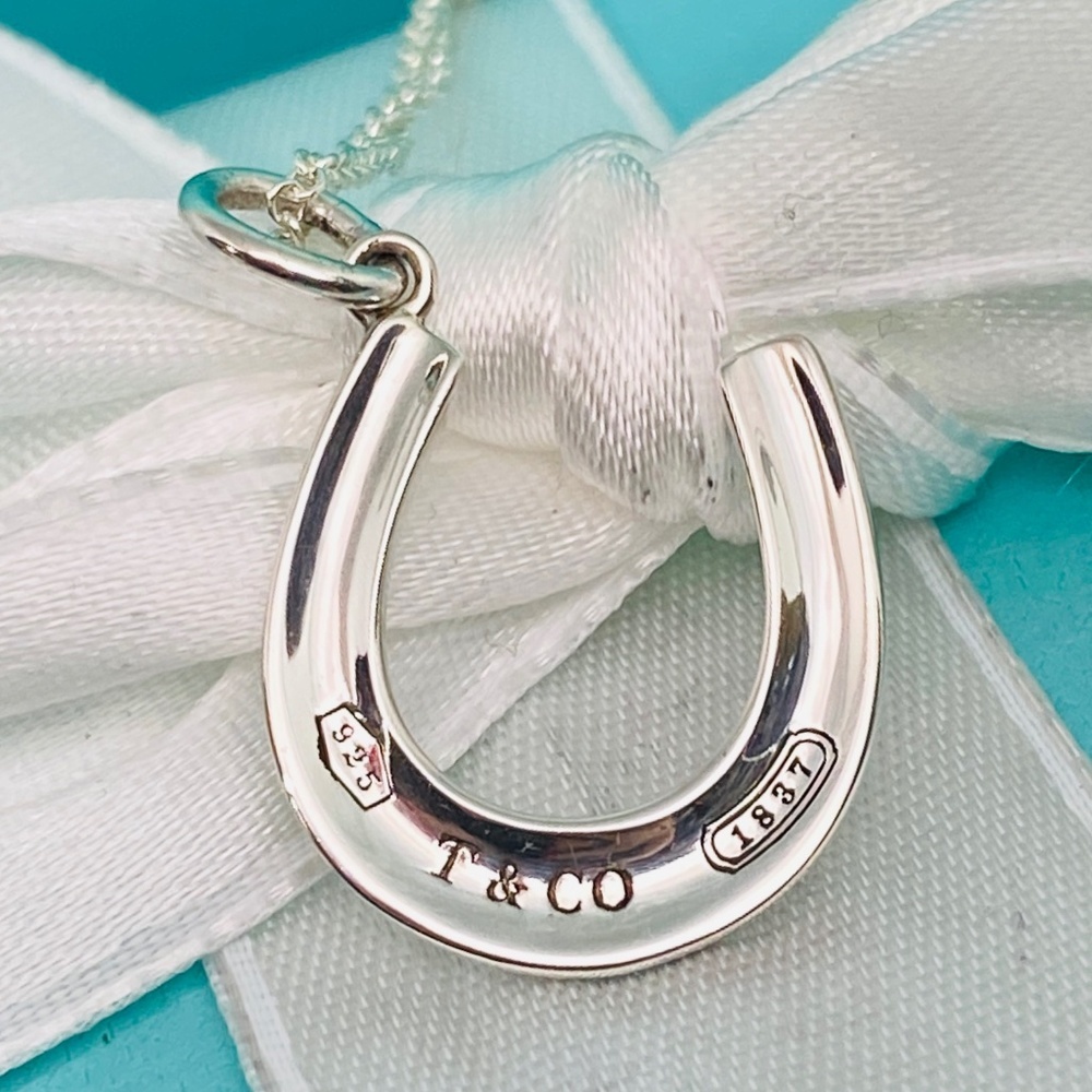 Tiffany & Co 1837 Horse shoe necklace 16” silver w/box excellent
